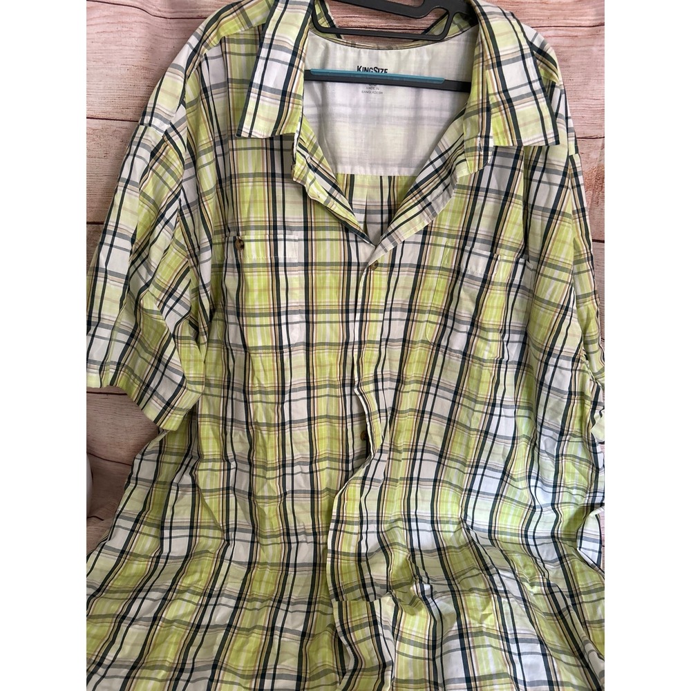 Men's king size button up the front short sleeve